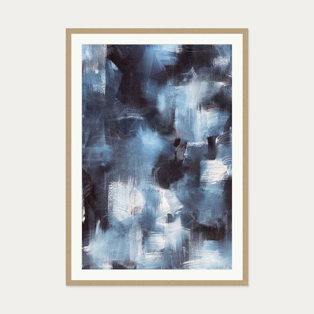 Abstract 503 Art Print — 70 x 100 cm — Oak Frame