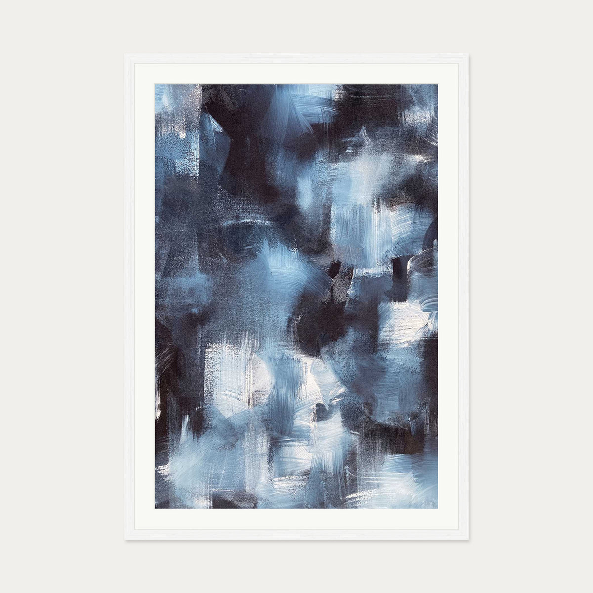 Abstract 503 Art Print — 70 x 100 cm — White Frame