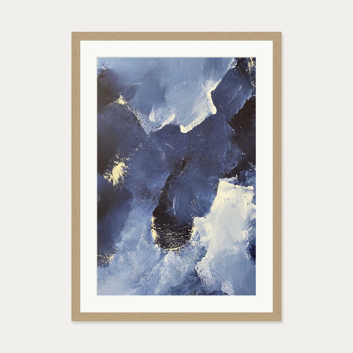 Abstract 504 Art Print — 50 x 70 cm — Oak Frame