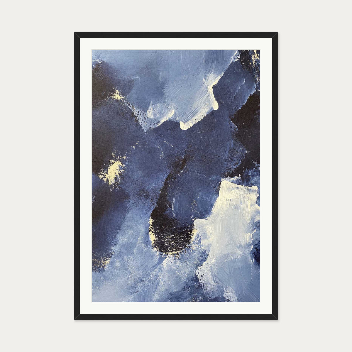 Abstract 504 Art Print — 70 x 100 cm — Black Frame