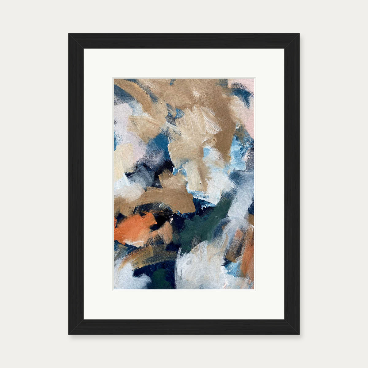 Abstract 505 Art Print — 30 x 40 cm — Black Frame