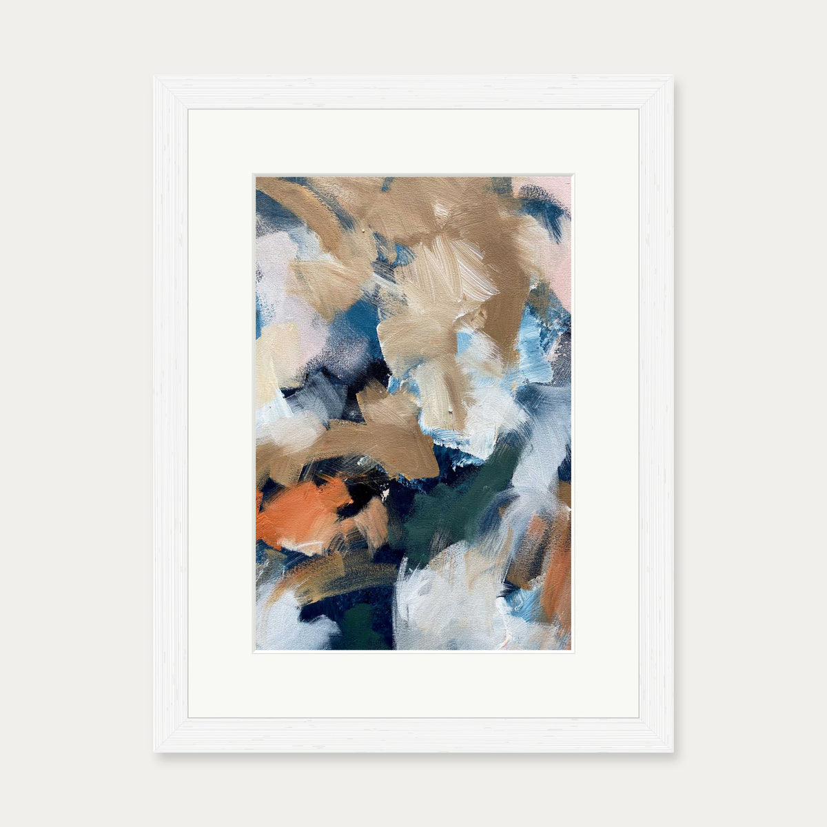 Abstract 505 Art Print — 30 x 40 cm — White Frame