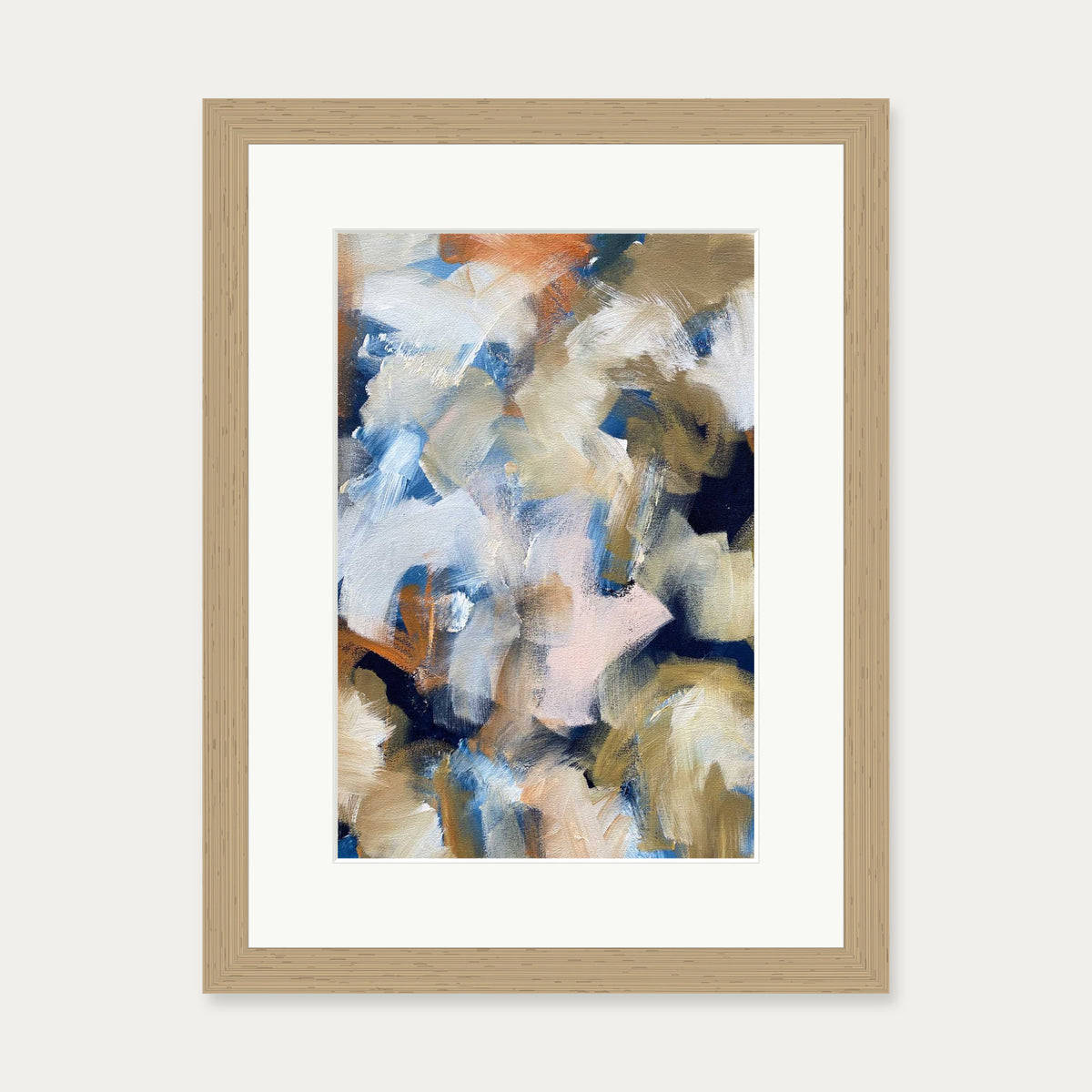 Abstract 506 Art Print — 30 x 40 cm — Oak Frame