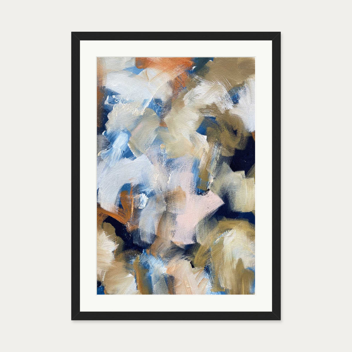 Abstract 506 Art Print — 50 x 70 cm — Black Frame