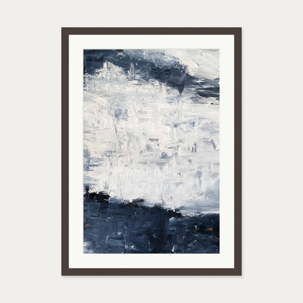 Abstract 507 Art Print — 50 x 70 cm — Brown Frame