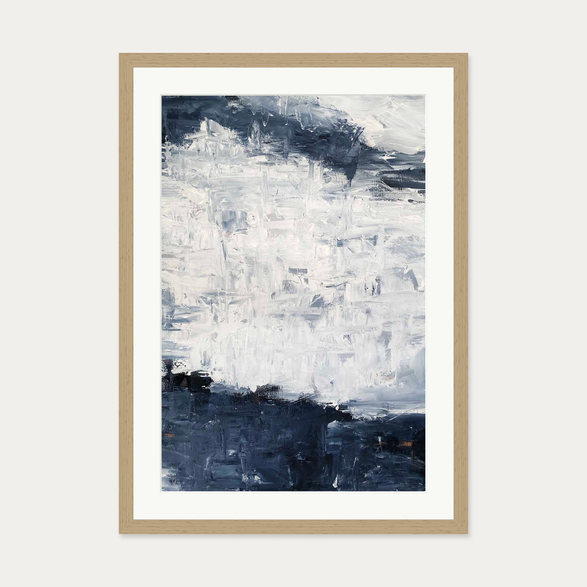 Abstract 507 Art Print — 50 x 70 cm — Oak Frame