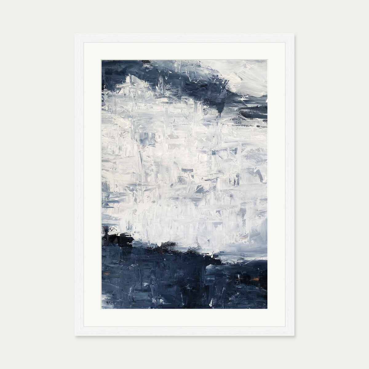 Abstract 507 Art Print — 50 x 70 cm — White Frame