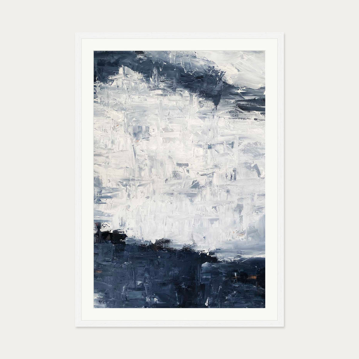 Abstract 507 Art Print — 70 x 100 cm — White Frame