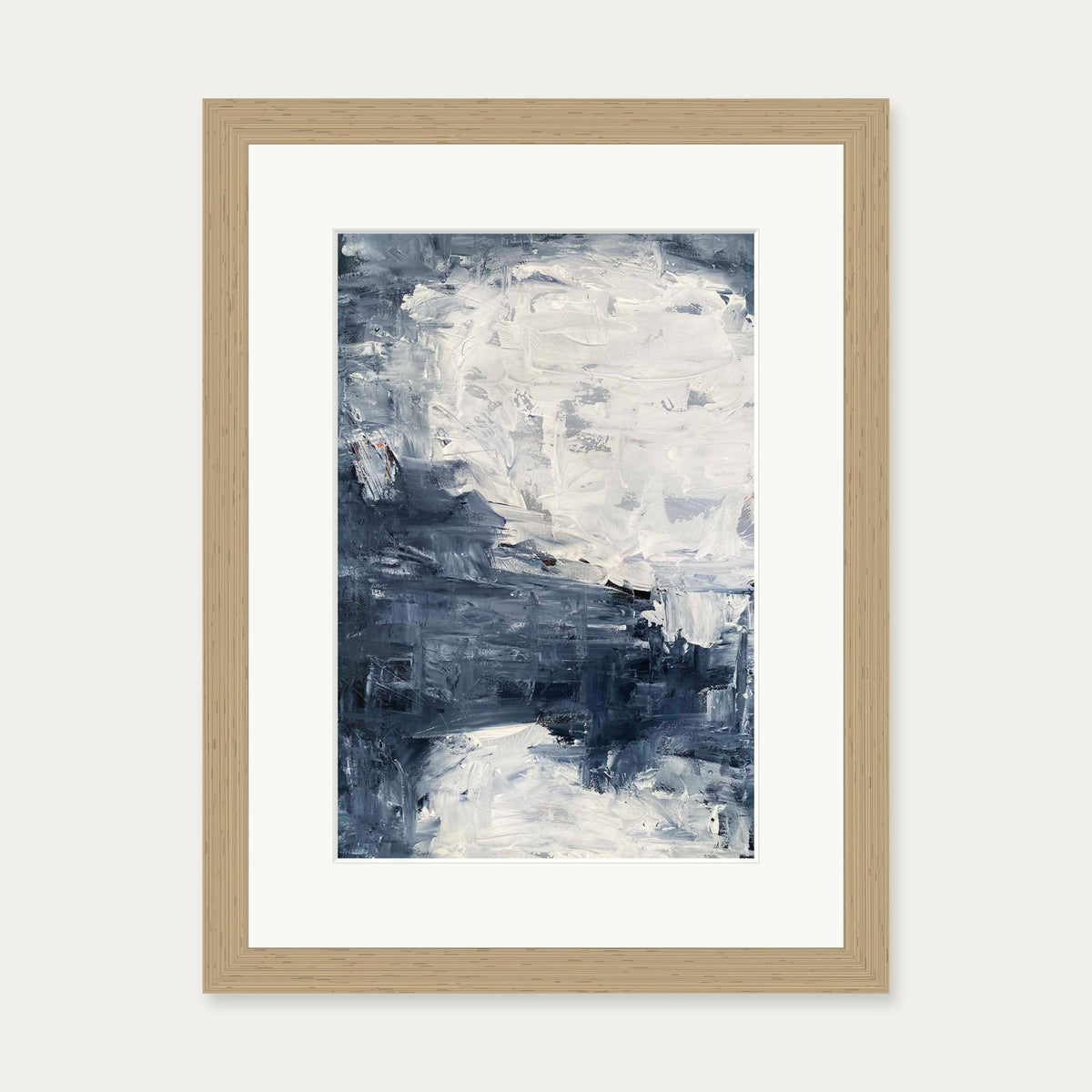 Abstract 508 Art Print — 30 x 40 cm — Oak Frame