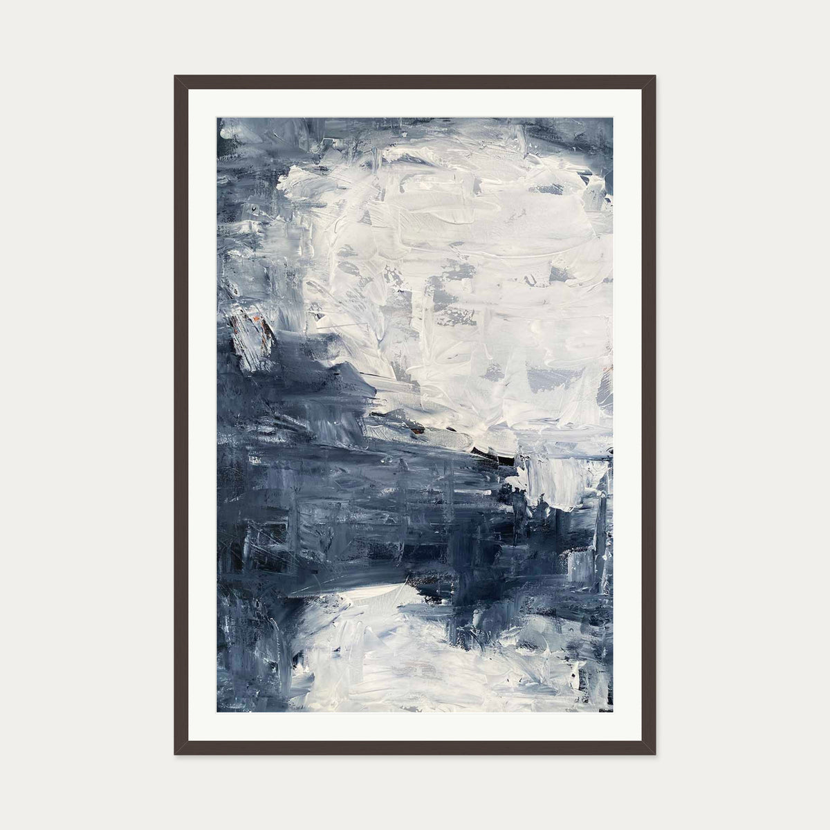 Abstract 508 Art Print — 70 x 100 cm — Brown Frame