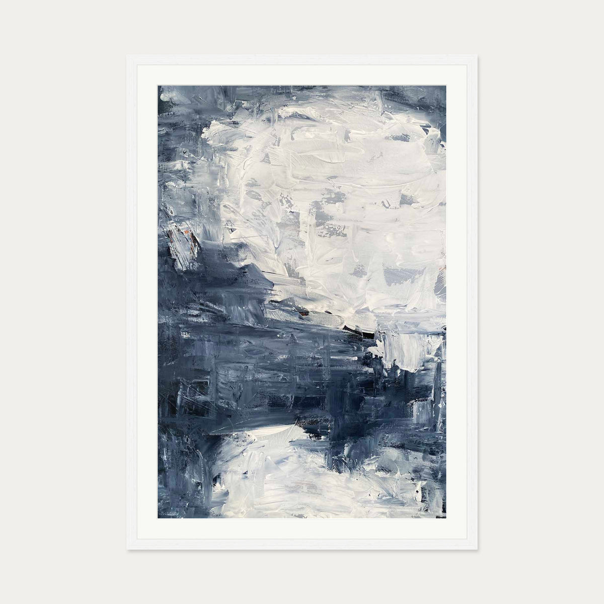 Abstract 508 Art Print — 70 x 100 cm — White Frame