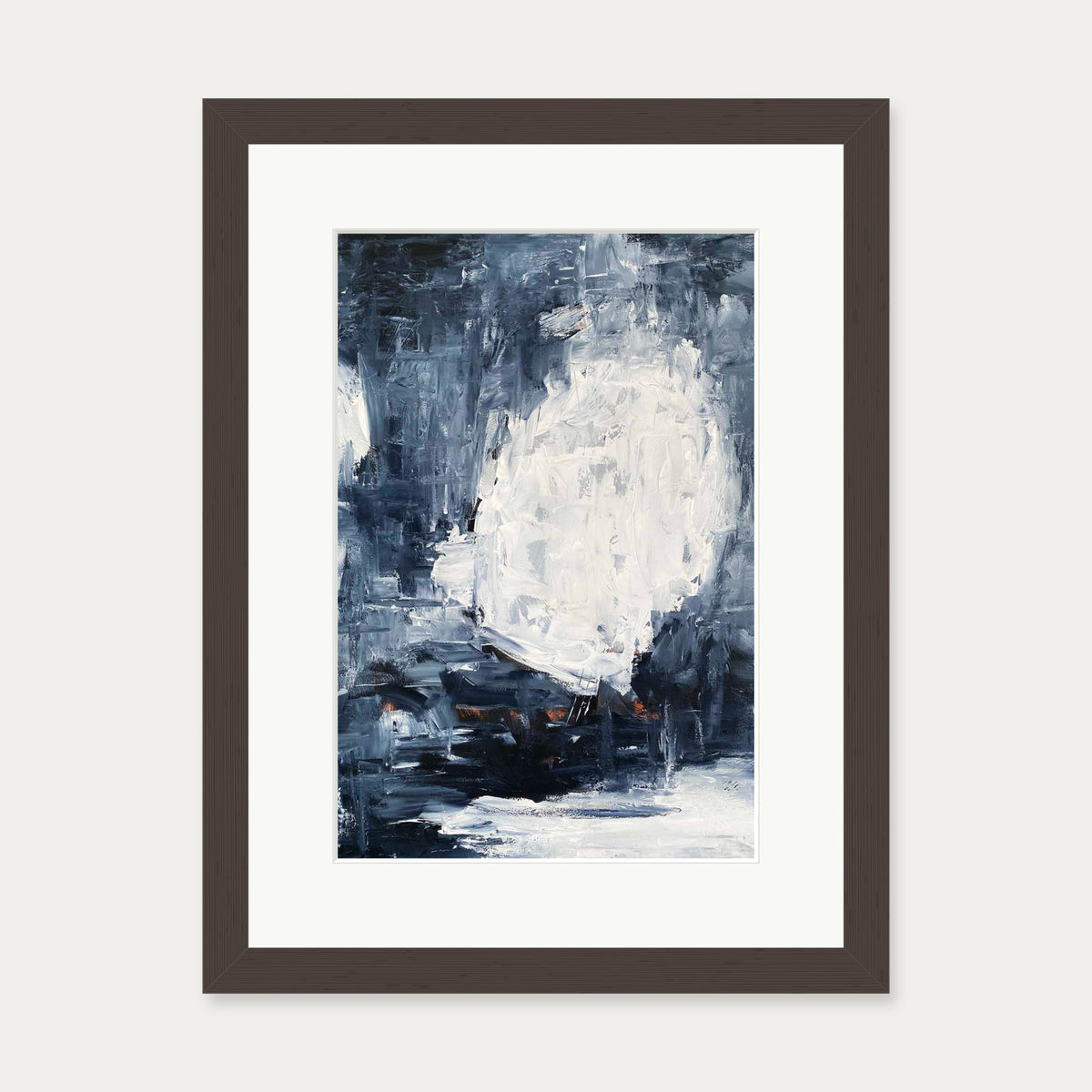 Abstract 510 Art Print — 30 x 40 cm — Brown Frame