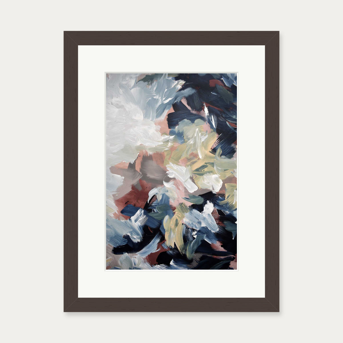 Abstract 511 Art Print — 30 x 40 cm — Brown Frame