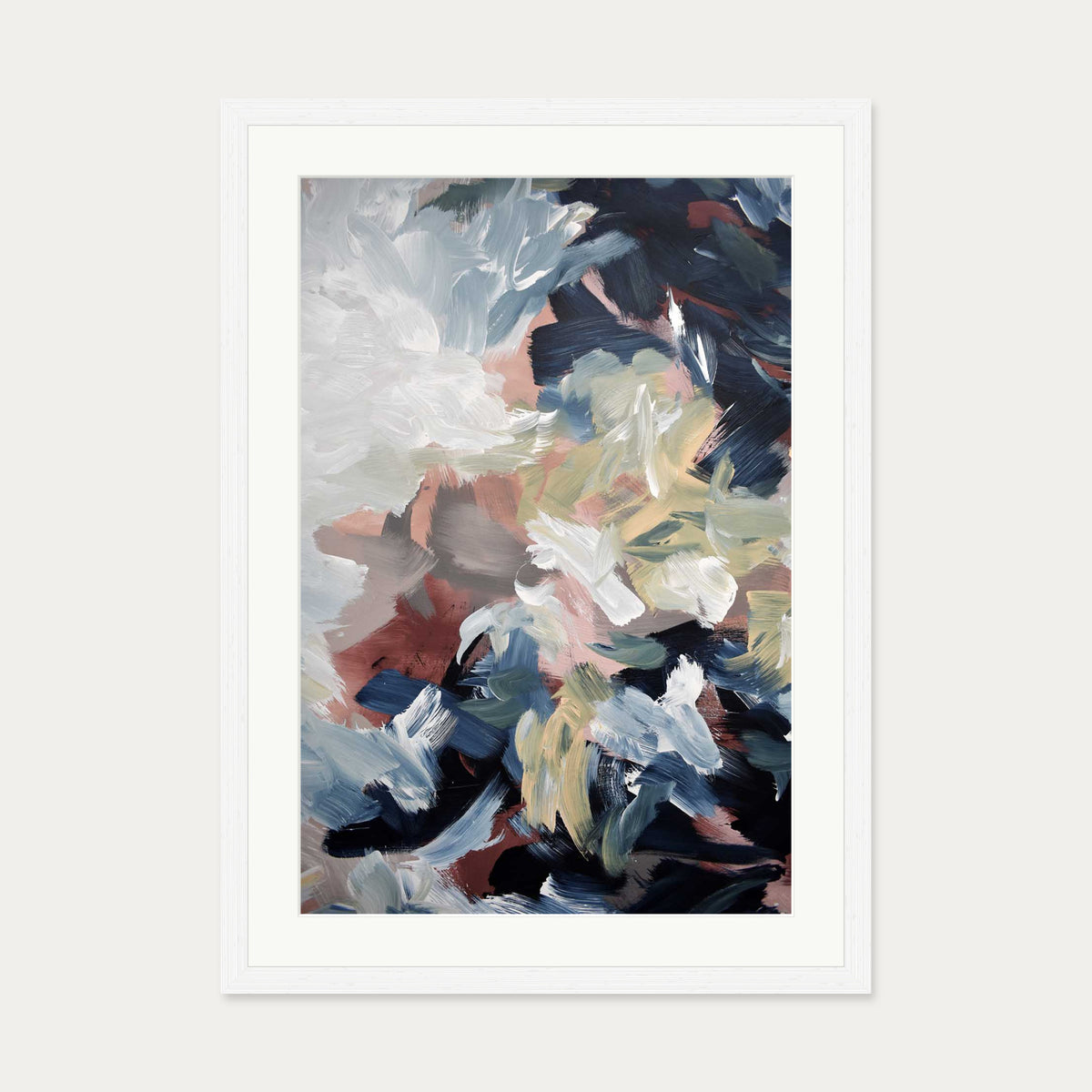 Abstract 511 Art Print — 50 x 70 cm — White Frame