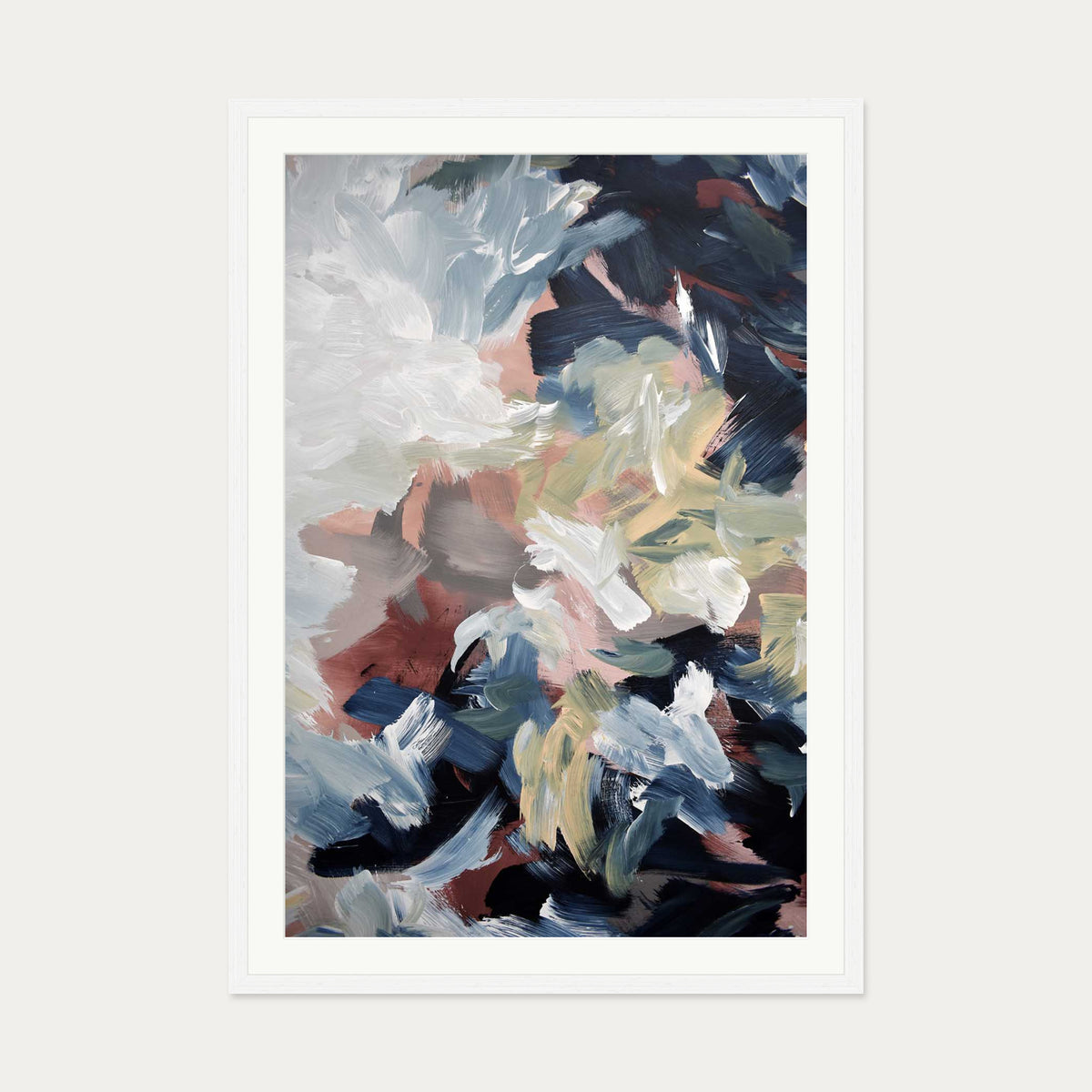 Abstract 511 Art Print — 70 x 100 cm — White Frame