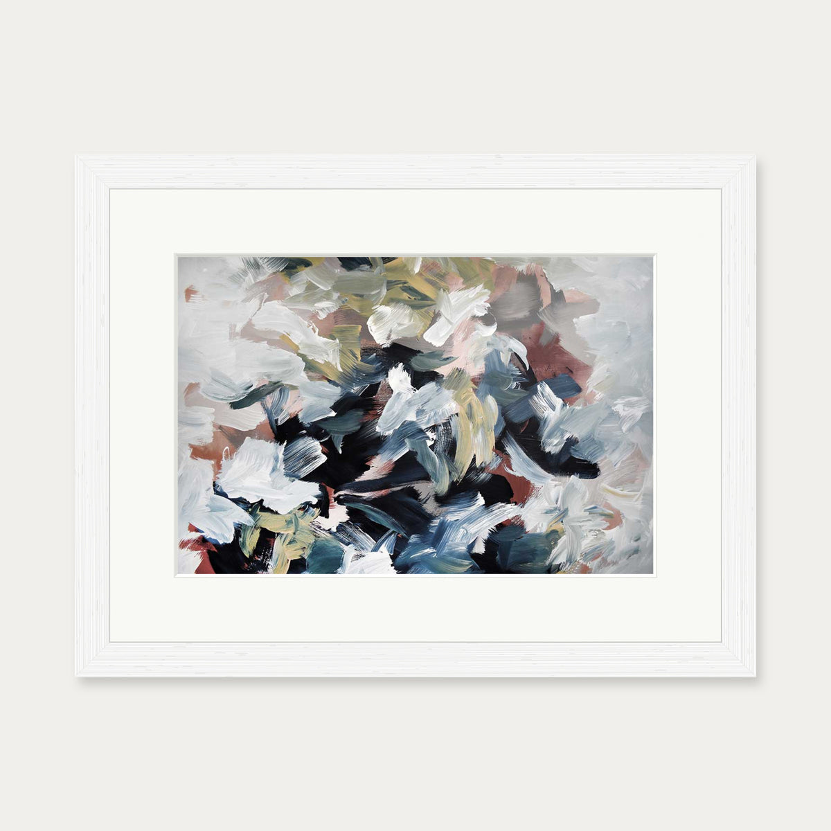 Abstract 512 Art Print — 30 x 40 cm — White Frame