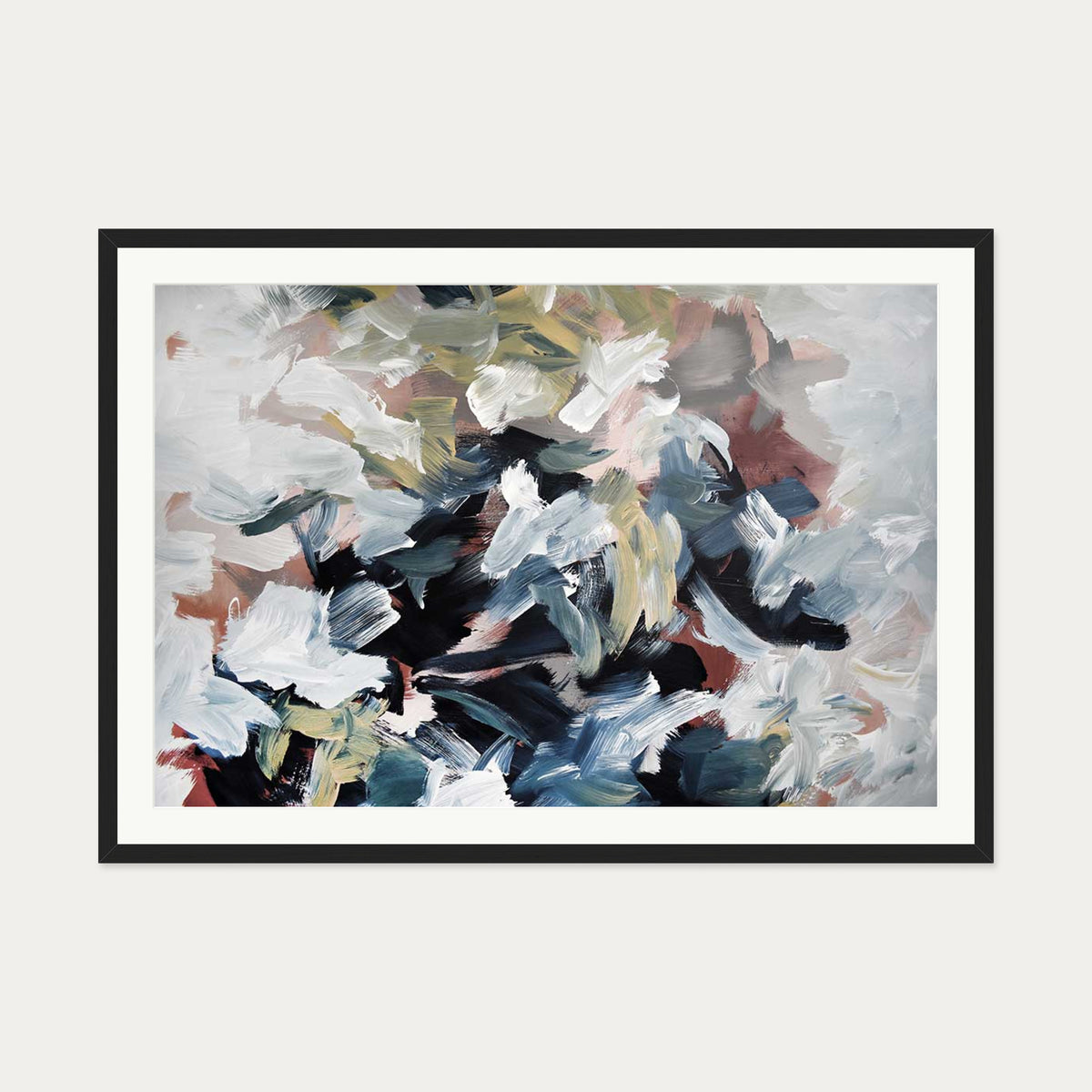 Abstract 512 Art Print — 70 x 100 cm — Black Frame