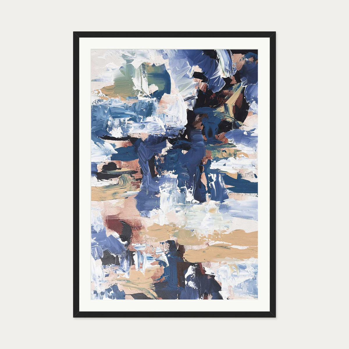 Abstract 516 Art Print — 70 x 100 cm — Black Frame