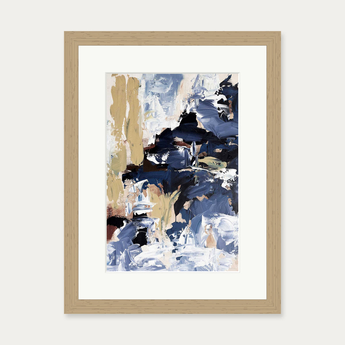 Abstract 517 Art Print — 30 x 40 cm — Oak Frame