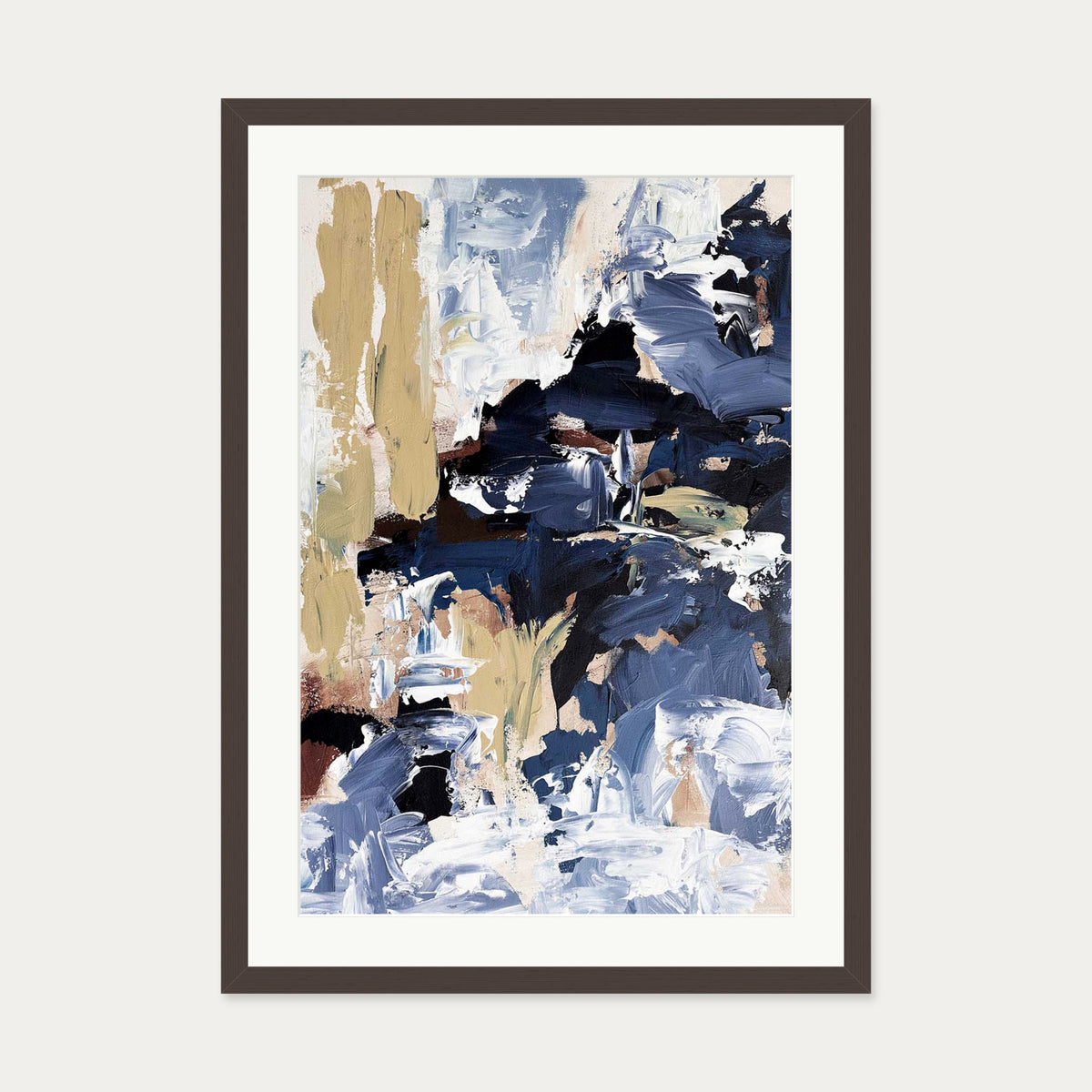 Abstract 517 Art Print — 50 x 70 cm — Brown Frame