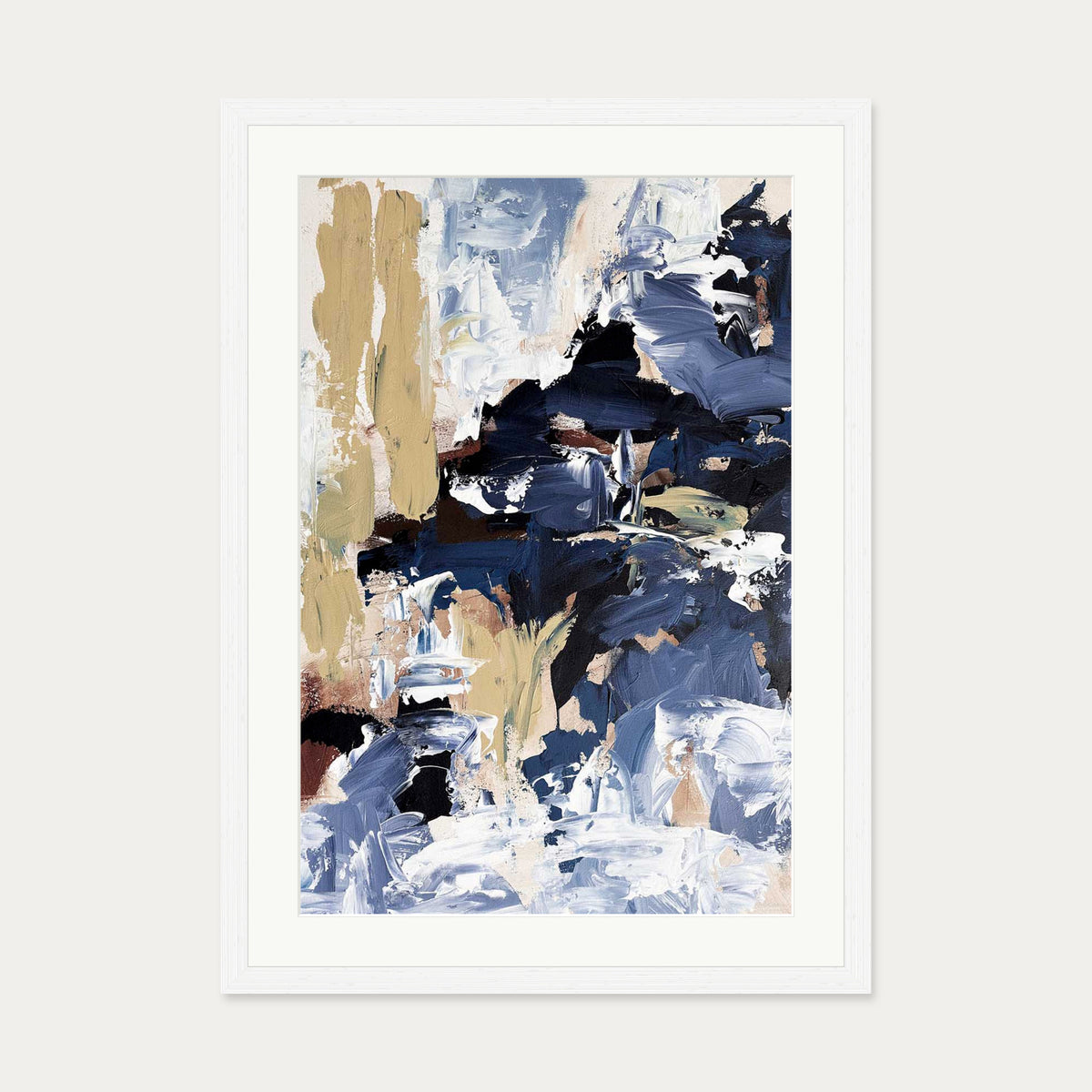 Abstract 517 Art Print — 50 x 70 cm — White Frame