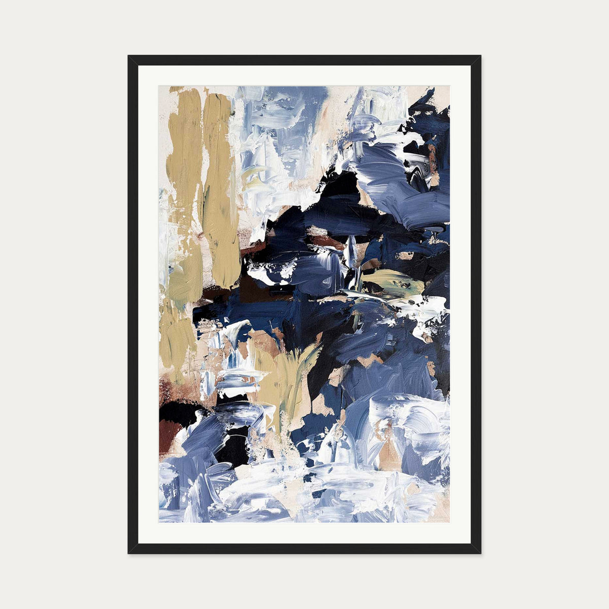 Abstract 517 Art Print — 70 x 100 cm — Black Frame