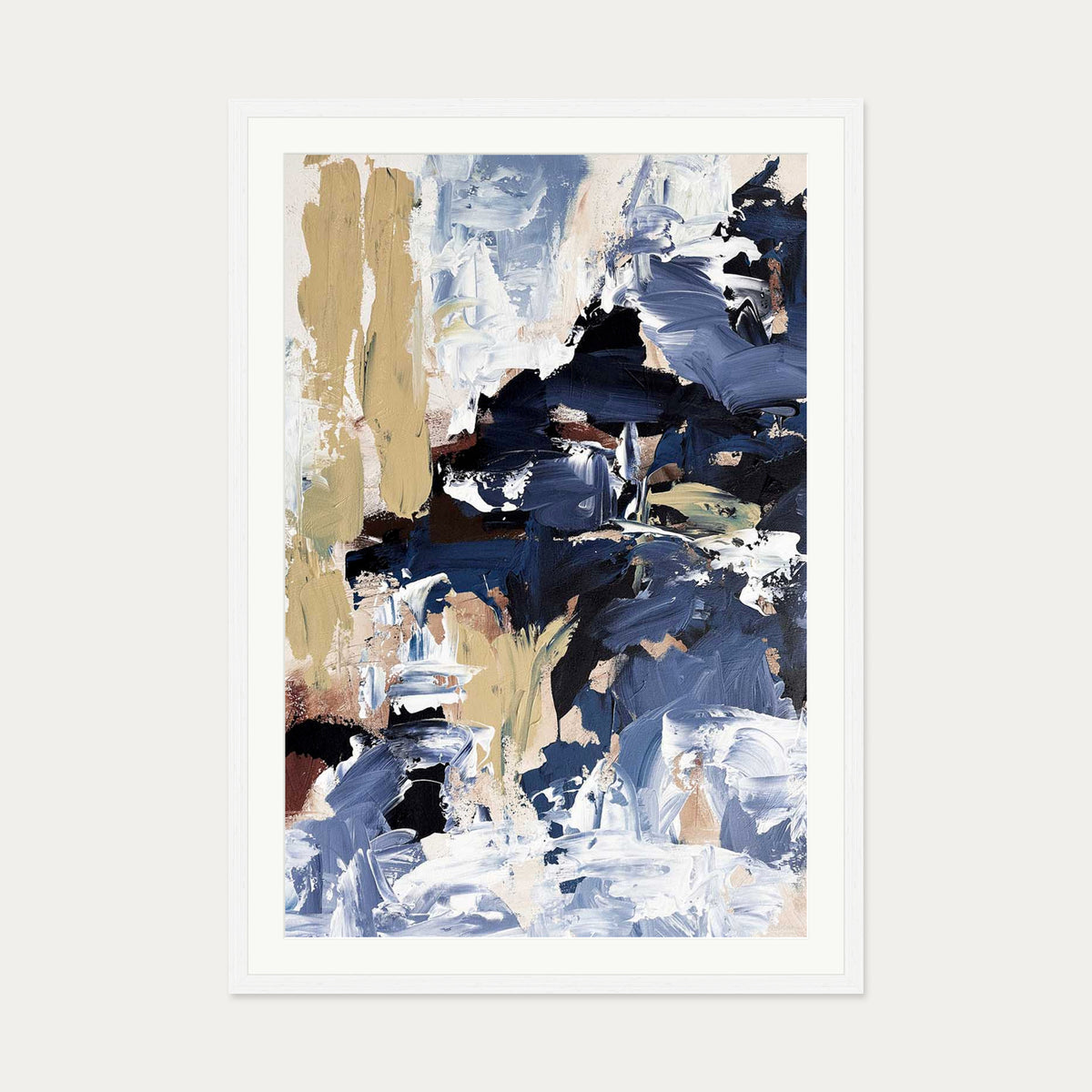 Abstract 517 Art Print — 70 x 100 cm — White Frame