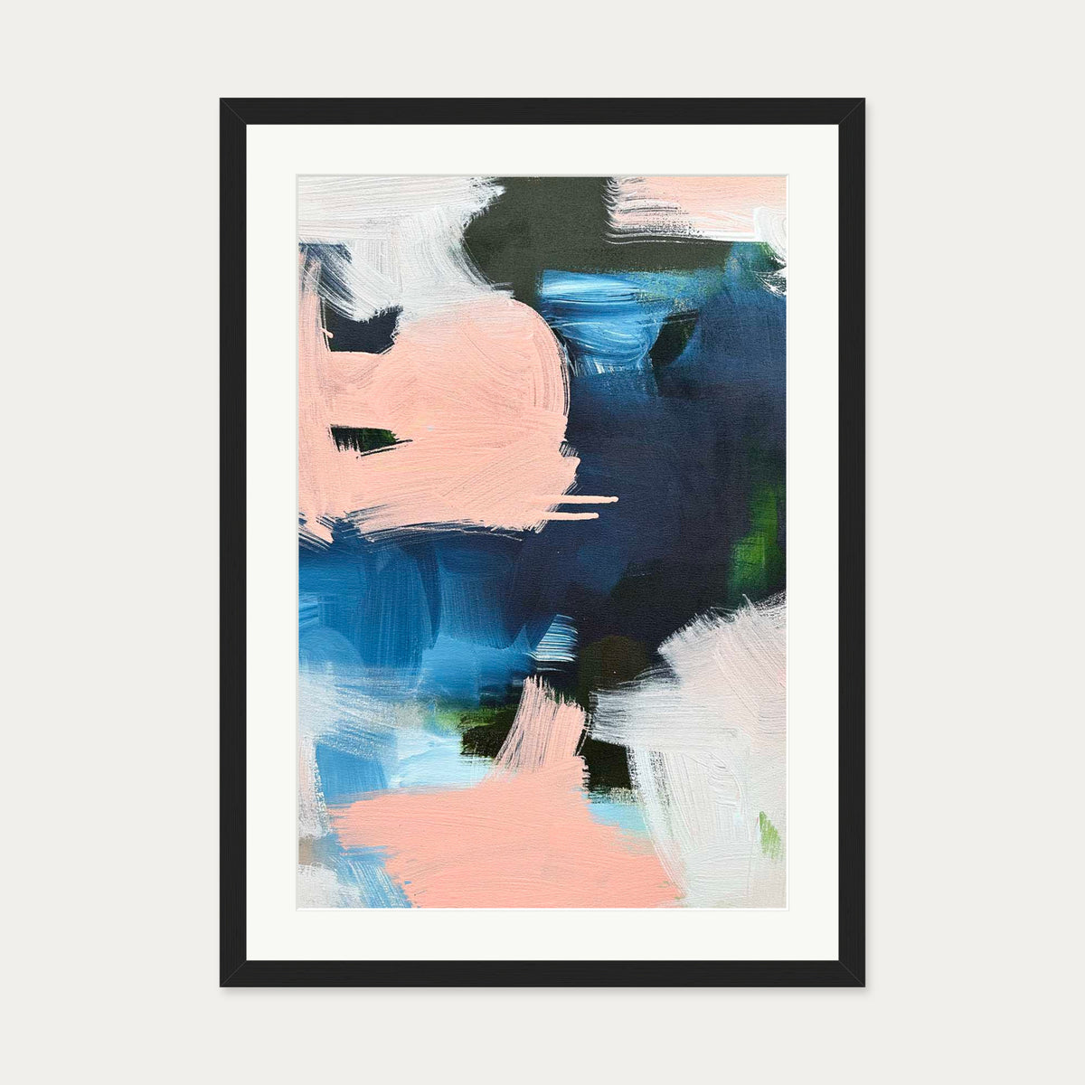 Abstract 519 Art Print — 50 x 70 cm — Black Frame
