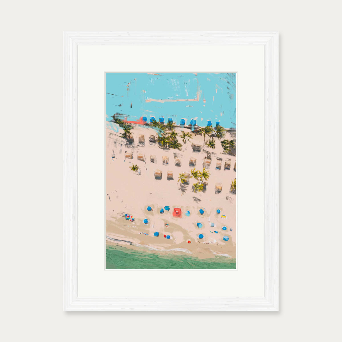 Beach Study Art Print — 30 x 40 cm — White Frame