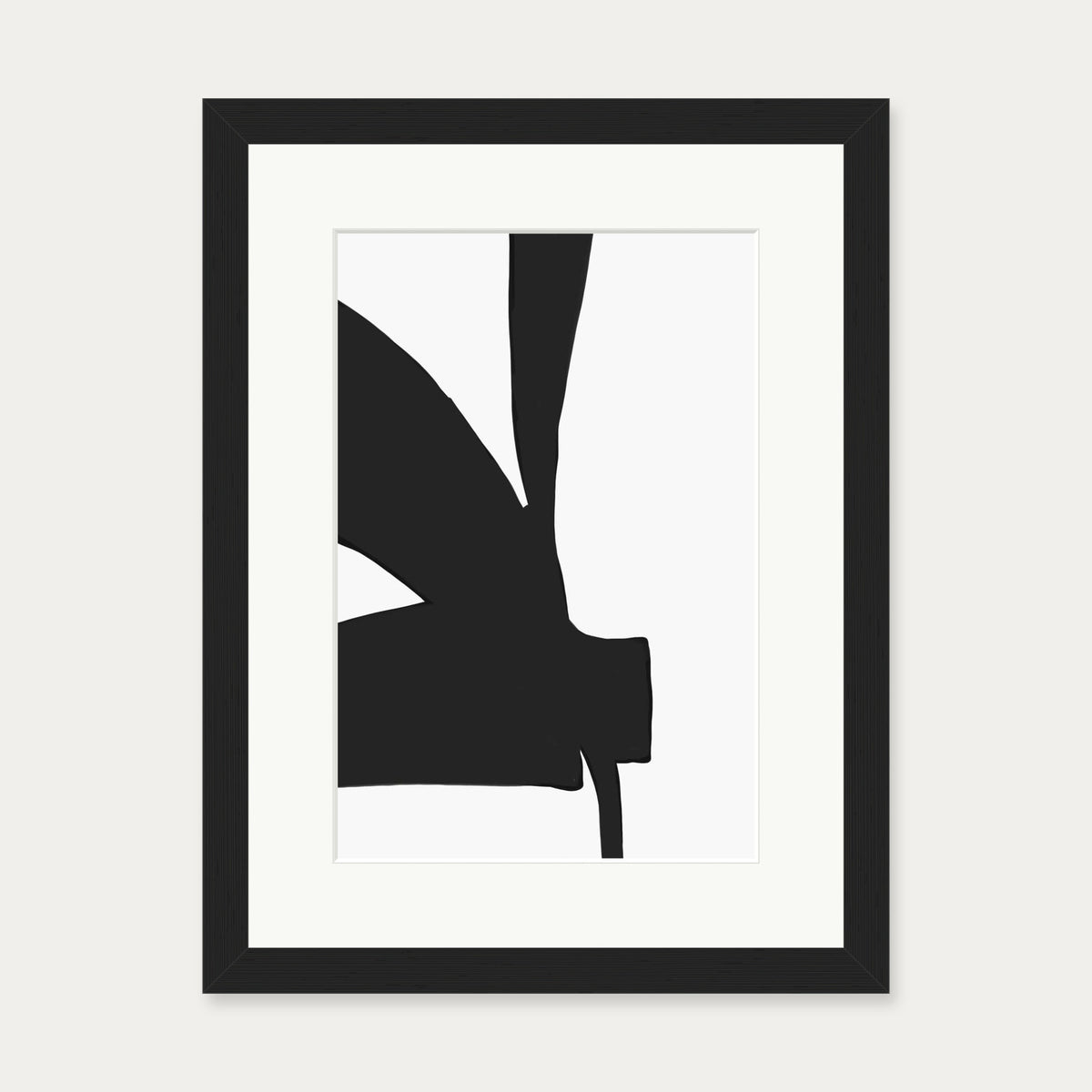 Abstract Black Lines 2 Art Print — 30 x 40 cm — Black Frame