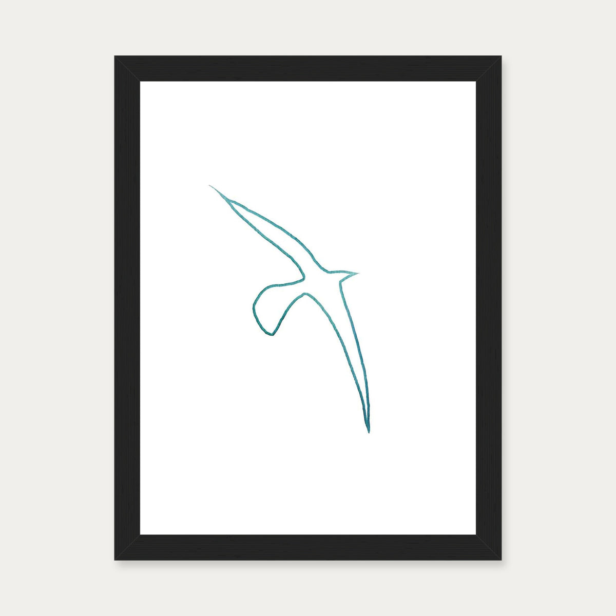 Matisse Blue Bird Art Print — 30 x 40 cm — Black Frame