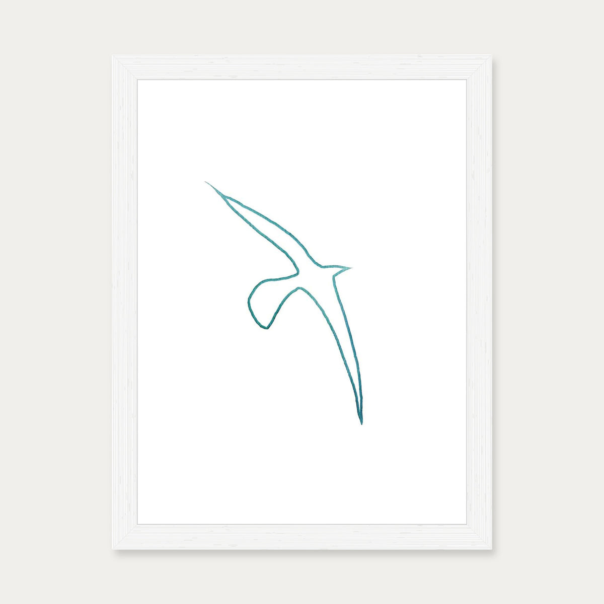 Matisse Blue Bird Art Print — 30 x 40 cm — White Frame