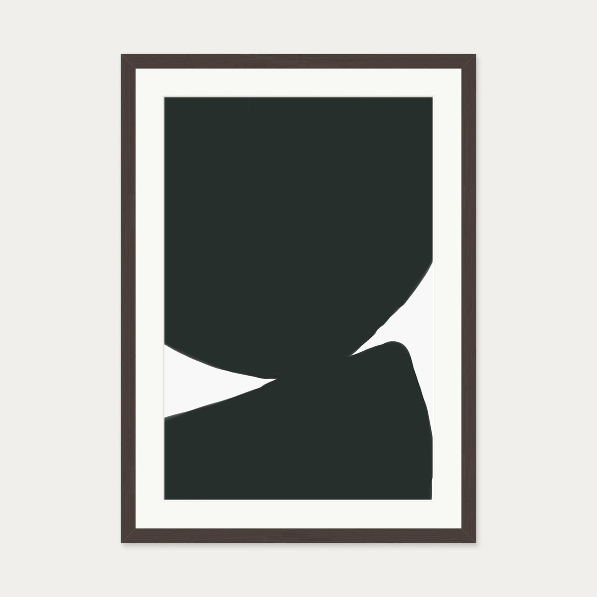 Abstract Circles 2 Art Print — 50 x 70 cm — Brown Frame