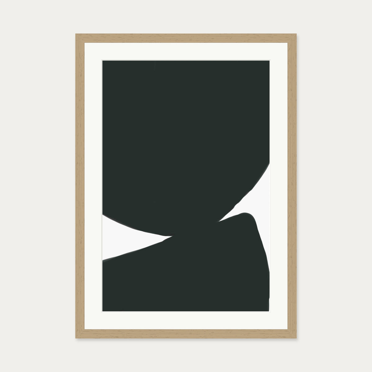 Abstract Circles 2 Art Print — 50 x 70 cm — Oak Frame
