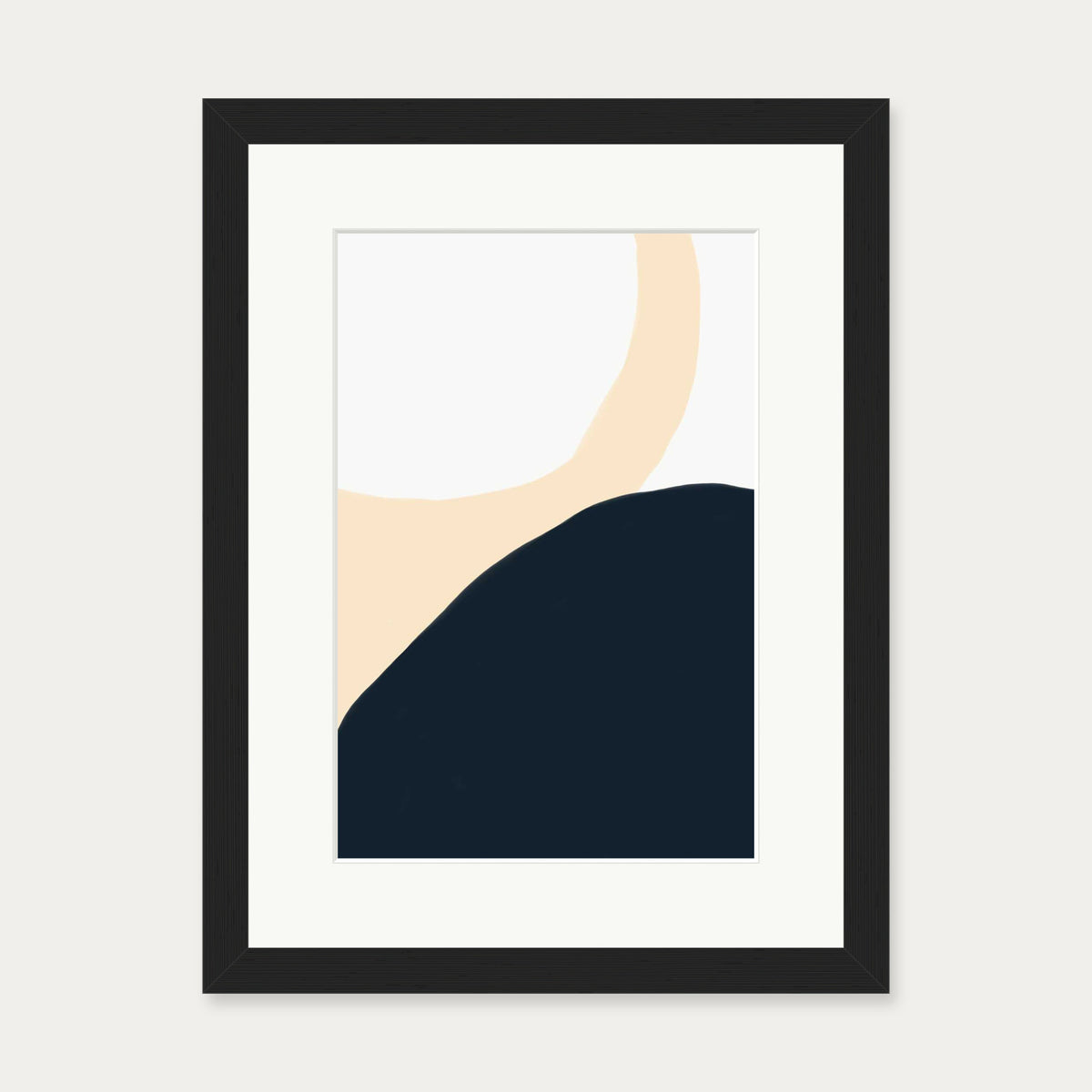 Abstract Circles Art Print — 30 x 40 cm — Black Frame