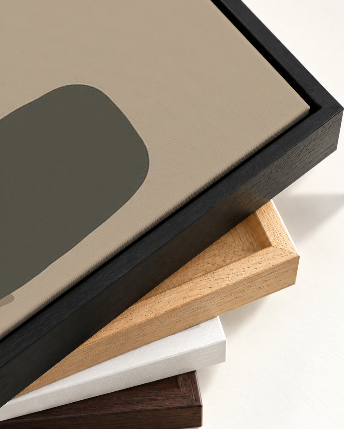 Abstract City Canvas Art — framed canvas corner and wrapped canvas detail
