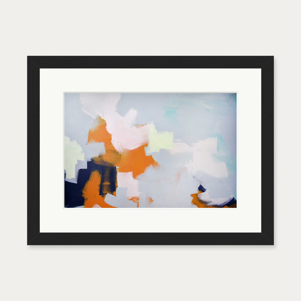 Abstract Clouds Art Print — 30 x 40 cm — Black Frame