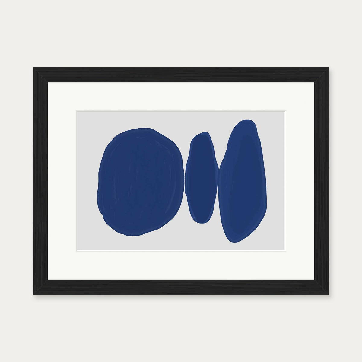 Abstract Cobalt Art Print — 30 x 40 cm — Black Frame