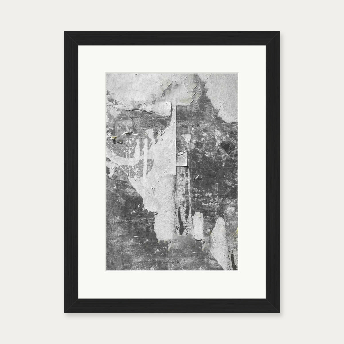 Abstract Collage Art Print — 30 x 40 cm — Black Frame