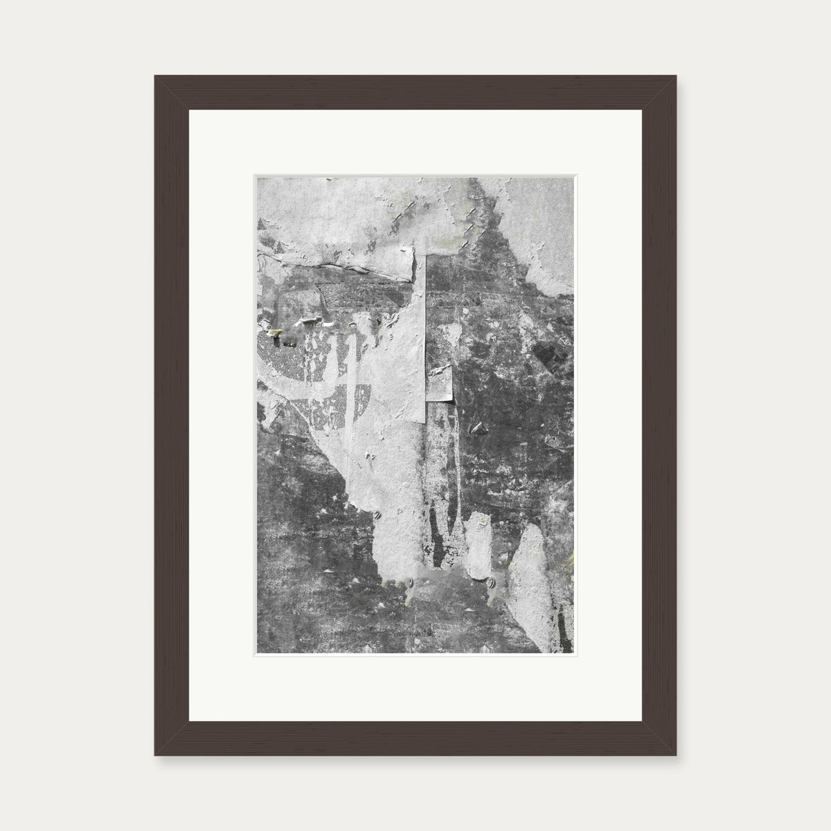 Abstract Collage Art Print — 30 x 40 cm — Brown Frame