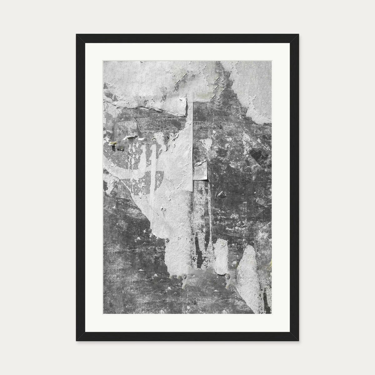 Abstract Collage Art Print — 50 x 70 cm — Black Frame