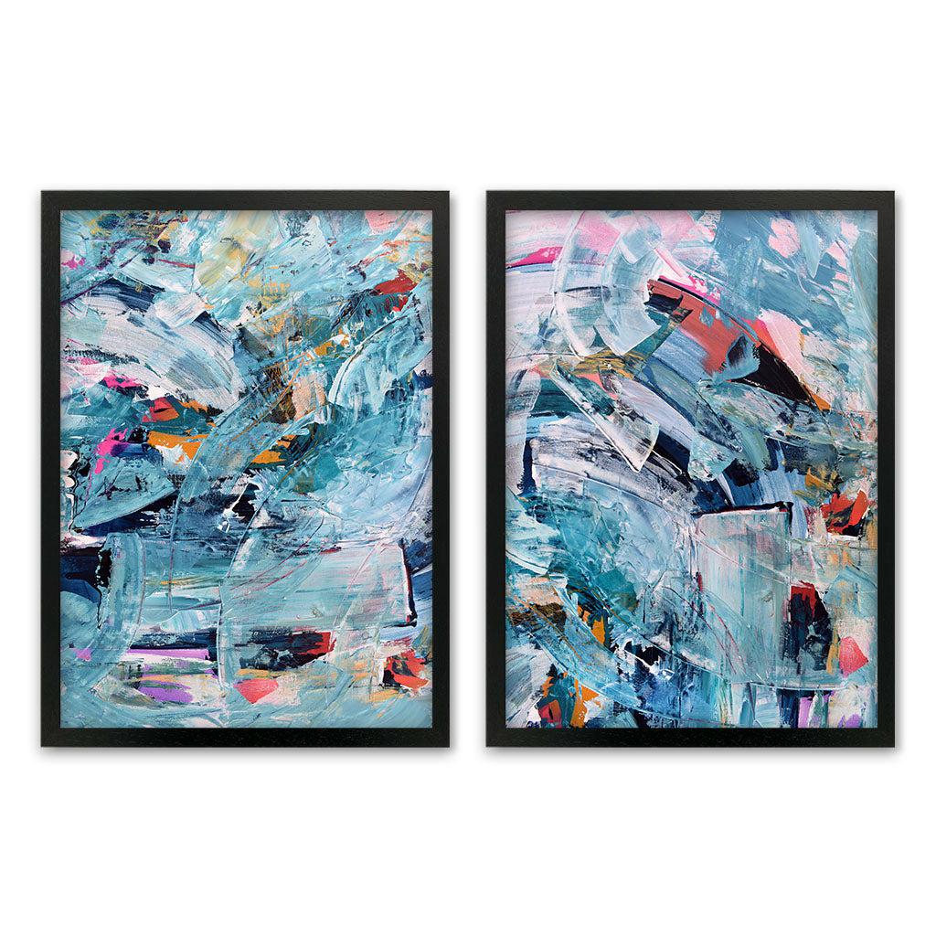 Abstract Colour Burst - Print Set of 2