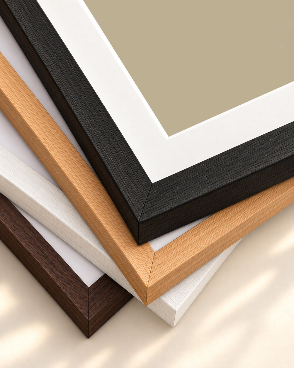 Abstract Colour Illustration Art Print — framed print corner with 5 cm mount and bevel