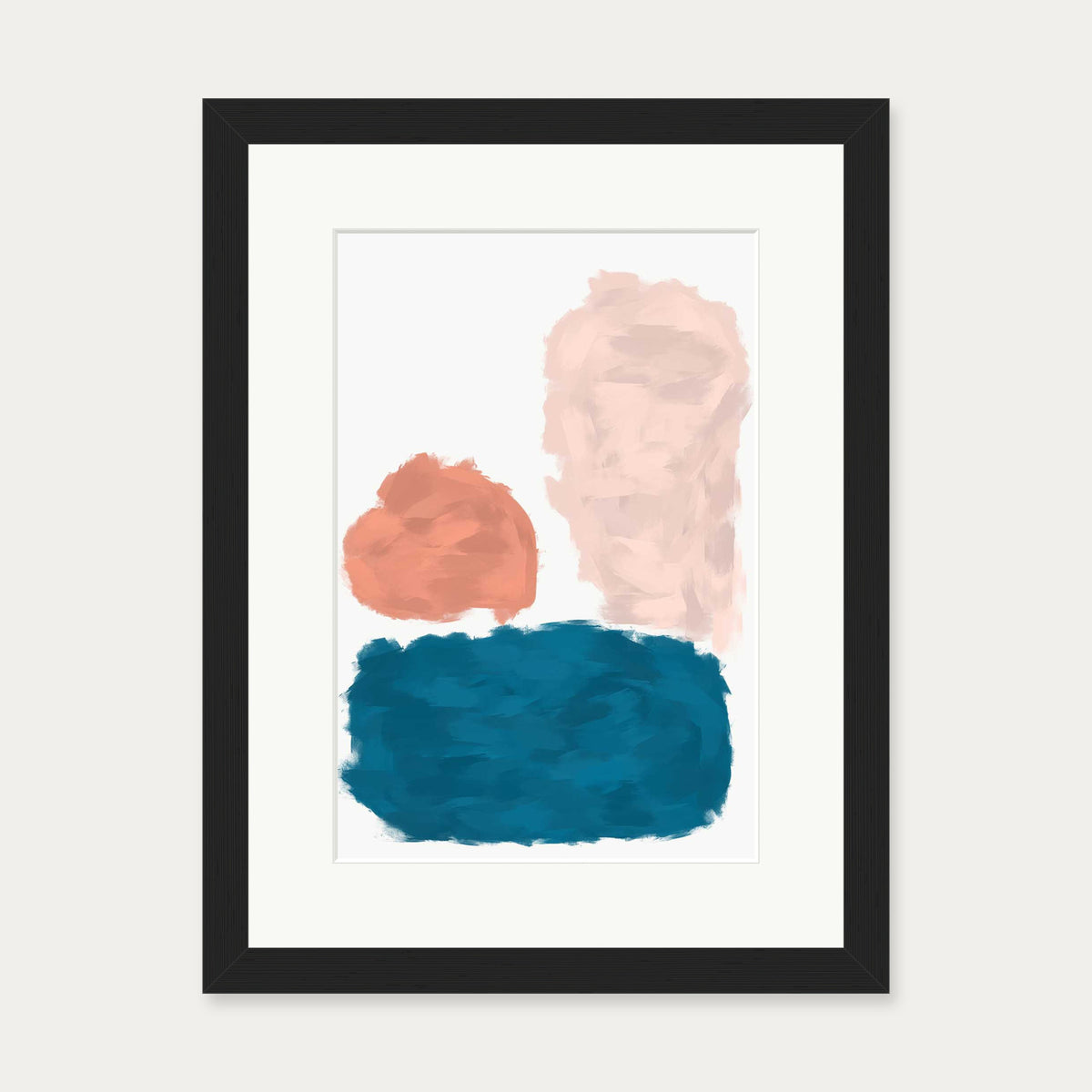 Abstract Colourful Art Print — 30 x 40 cm — Black Frame