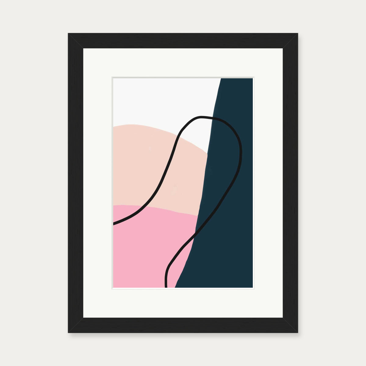 Abstract Colours Art Print — 30 x 40 cm — Black Frame
