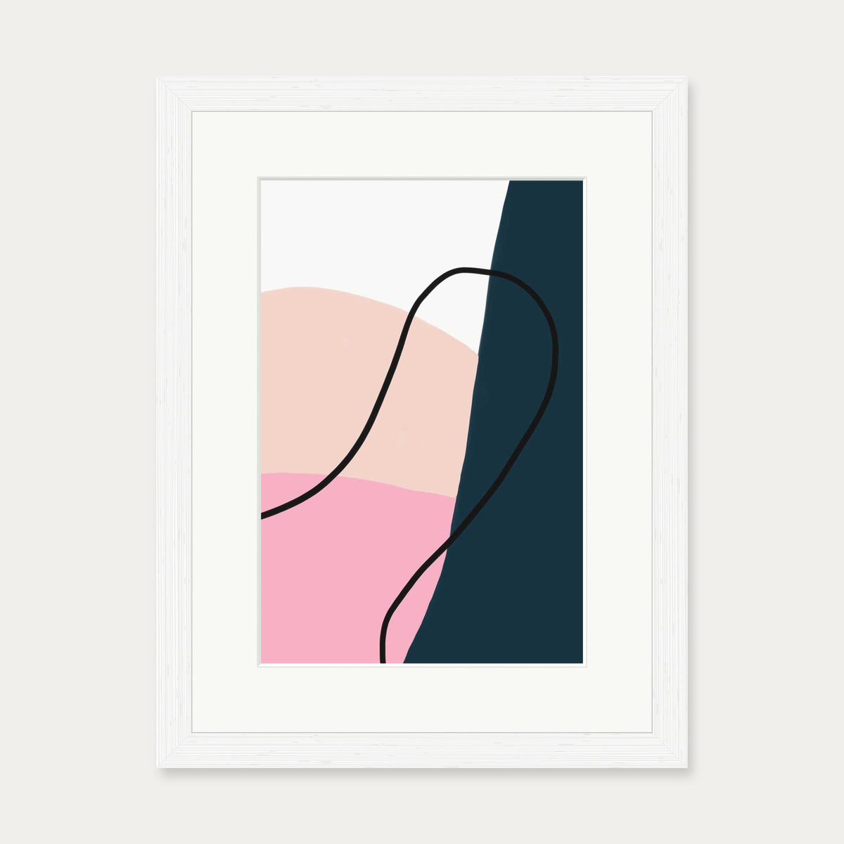 Abstract Colours Art Print — 30 x 40 cm — White Frame