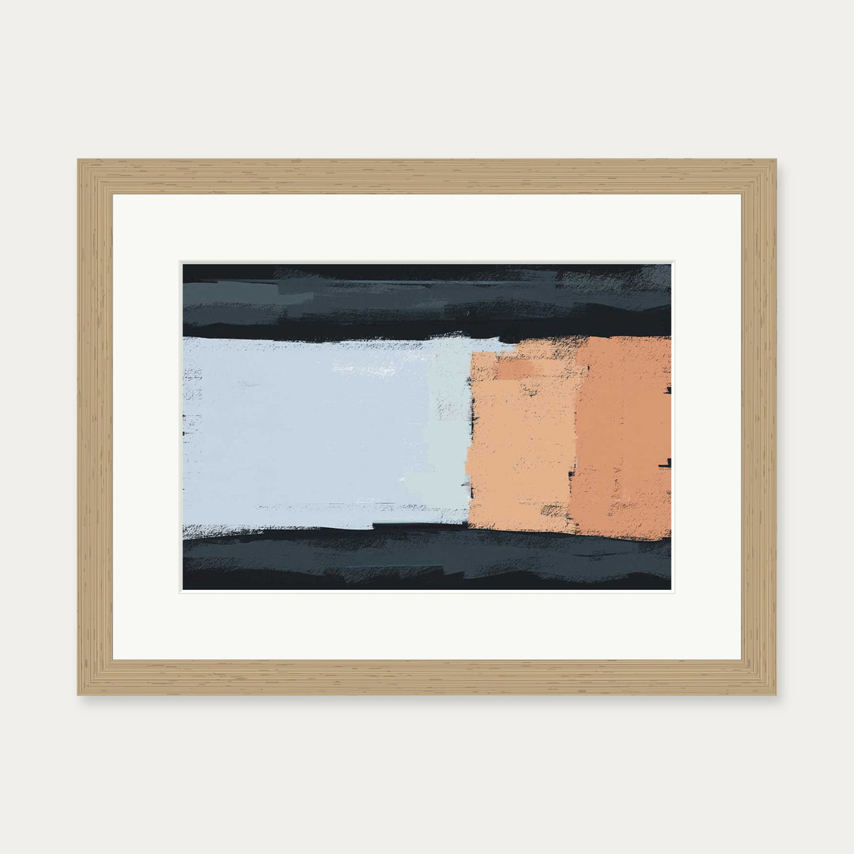 Abstract Colours Art Print — 30 x 40 cm — Oak Frame