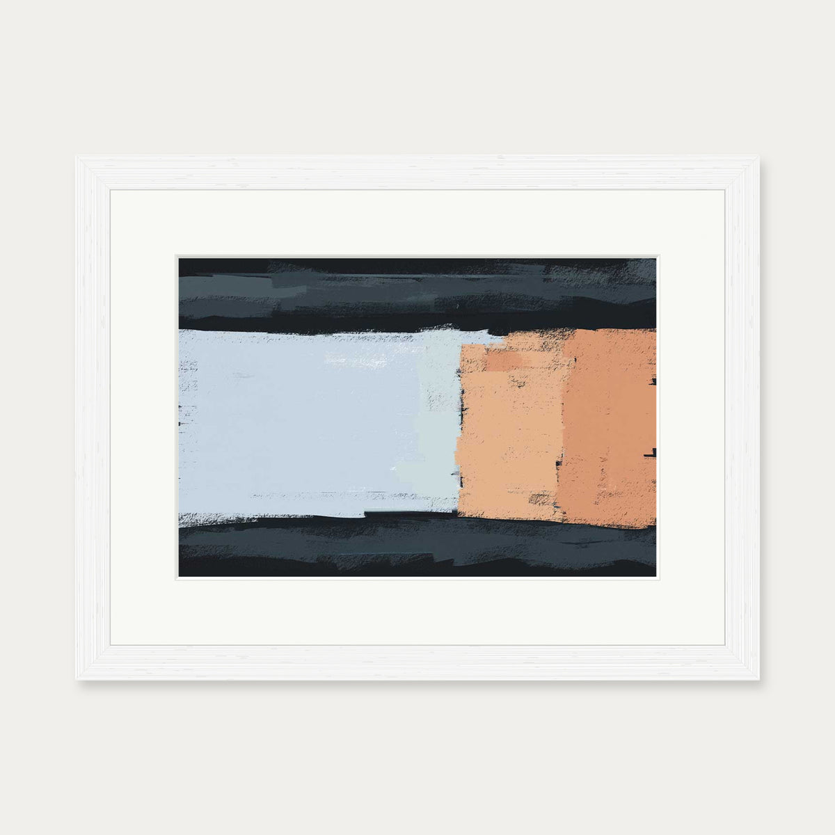 Abstract Colours Art Print — 30 x 40 cm — White Frame