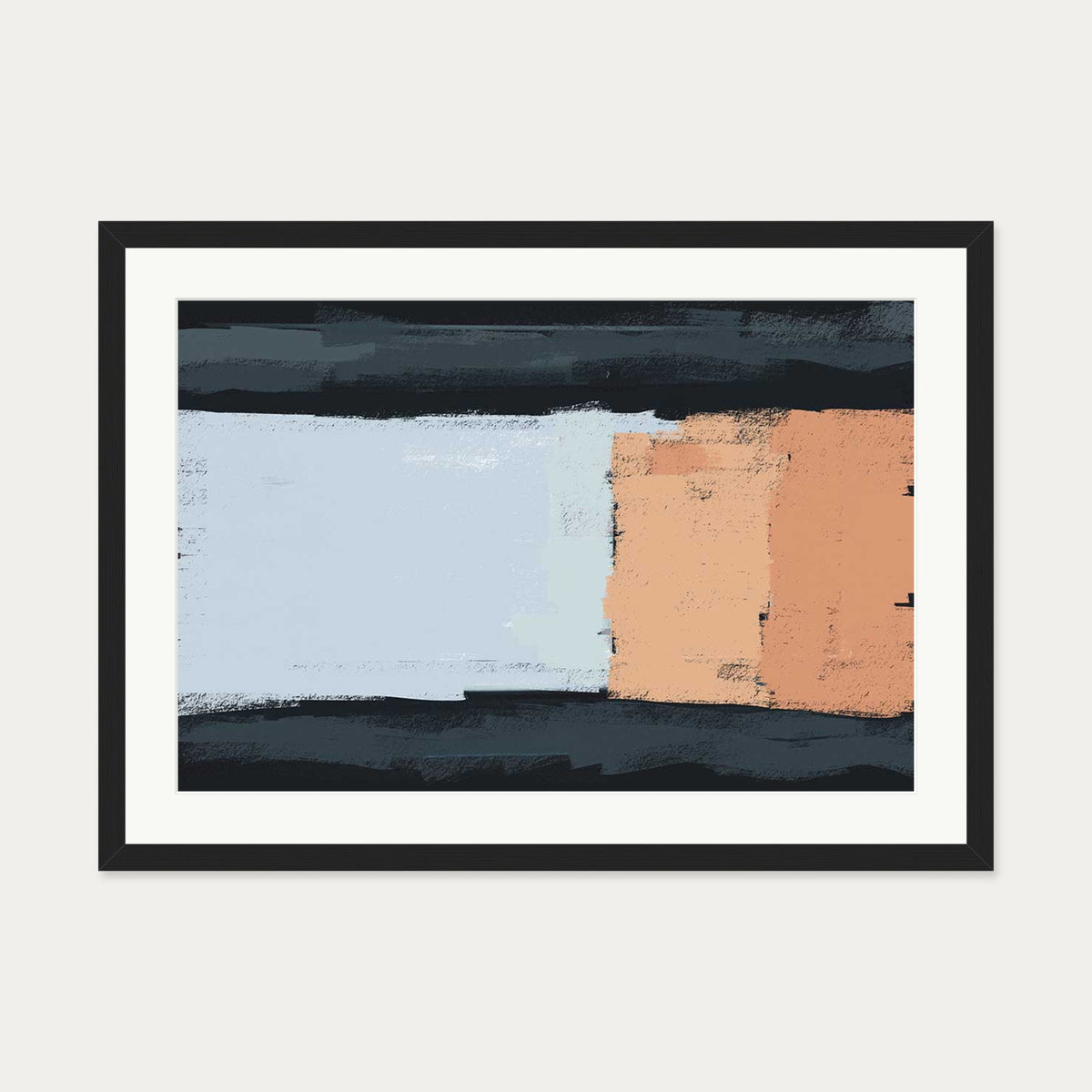 Abstract Colours Art Print — 50 x 70 cm — Black Frame