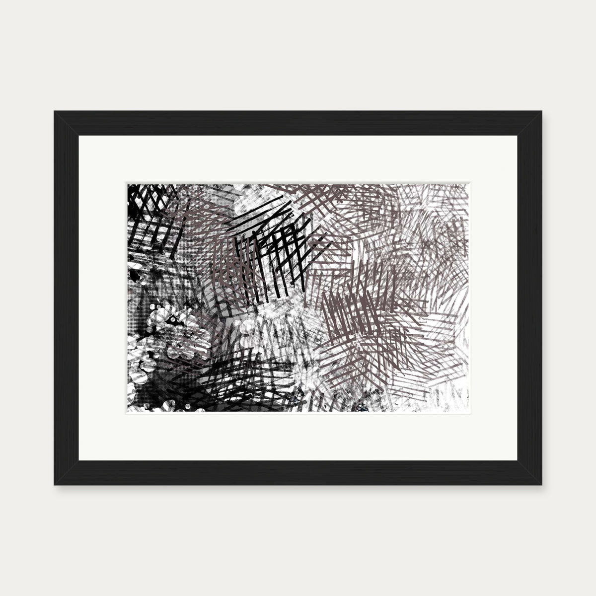 Abstract Conversations Art Print — 30 x 40 cm — Black Frame